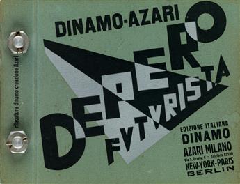 FORTUNATO DEPERO (1892-1960). FUTURISTA. Bolted book. 1927. 9x12 inches, 24x13 cm. Editions Dinamo, Milan.